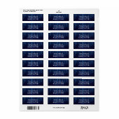 Winter Bruiloft Elegante Blauwe Glitter Sliert Lic Etiket (Full Sheet)