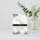 Winter Bruiloft Elegante Inspirivity Modern RSVP Informatiekaartje (Staand voorkant)