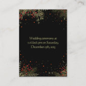 Winter Bruiloft Elegante Inspirivity Modern RSVP Informatiekaartje (Achterkant)