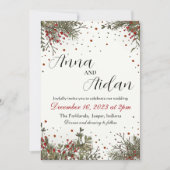 Winter Bruiloft Elegante Moderne Inspirivity Kaart (Voorkant)