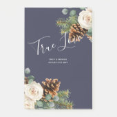 Winter Bruiloft Eucalyptus Groene takken Witte Roz Post-it® Notes (Voorkant)