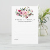 Winter Bruiloft Feest Bloemige Advies voor de Aank Kaart (Staand voorkant)