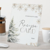 Winter Bruiloft Feest Recept Verzoek Tafel Reclamebord Met Voetstuk (Insitu)