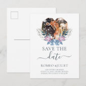 Winter bruiloft foto hart vorm aankondigingskaart (Voorkant / Achterkant)