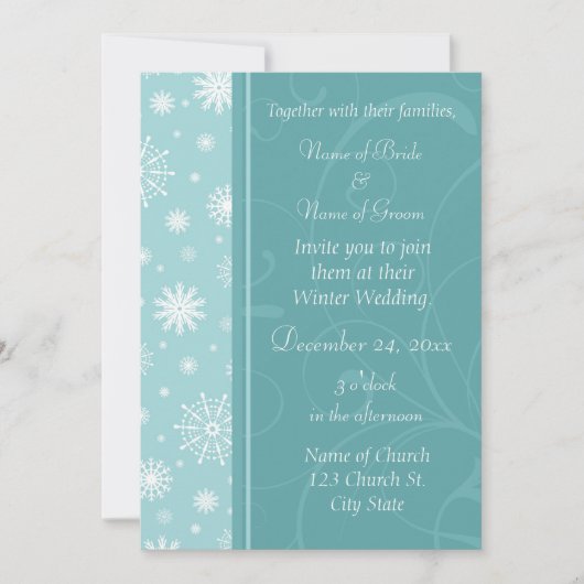 Winter bruiloft foto uitnodiging Kaarten (Voorkant)