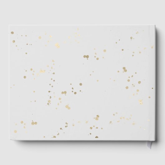 Winter bruiloft gastenboek vergulde Waterverf Flor (Achterkant)