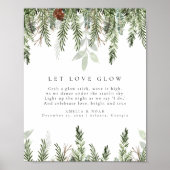 Winter Bruiloft Glow Stick Verstuur Tafelteken Poster (Voorkant)