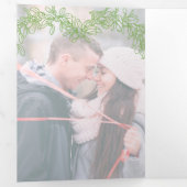 Winter bruiloft groene maretak botanische huwelijk drieluik programma (Binnenzijde eerst)