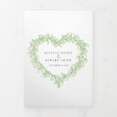 Winter bruiloft groene maretak botanische huwelijk drieluik programma (Cover)