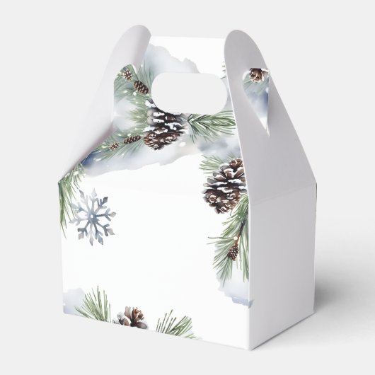 Winter bruiloft gunsten gepersonaliseerd bedankdoosjes (Achterkant)