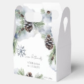 Winter bruiloft gunsten gepersonaliseerd bedankdoosjes (Geopend)