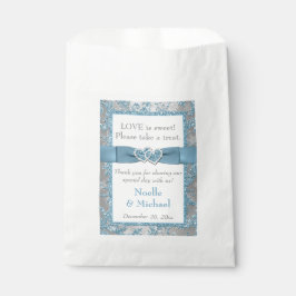 Winter bruiloft gunsttas | Winter Wonderland Blue Bedankzakje