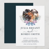 Winter bruiloft hart vorm foto uitnodiging (Voorkant / Achterkant)