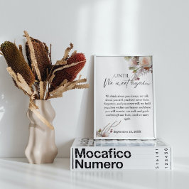 Winter bruiloft herdenkingsbord familie herdenking poster