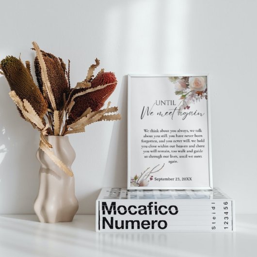 Winter bruiloft herdenkingsbord familie herdenking poster