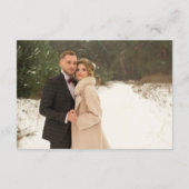 Winter Bruiloft Holly Berries Bruiloft Website Informatiekaartje (Achterkant)