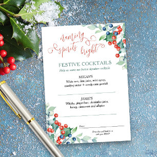 Winter Bruiloft Hulst Bessen Signature Cocktails Informatiekaartje