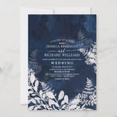 Winter bruiloft ijs en marine, kaart (Voorkant)