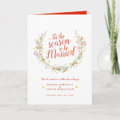 Winter bruiloft kegels rode bessen ster waterverf programma (Voorkant)