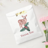 Winter Bruiloft Kerstmis rendieren Herten Land Bedankzakje (Gezegeld)