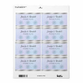 Winter Bruiloft Mini Wijnfles Label (Full Sheet)