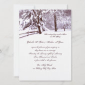 Winter bruiloft mooi kaart (Voorkant)