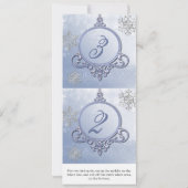 Winter Bruiloft Ornament Ontvangst Tafel Nummers Kaart (Achterkant)