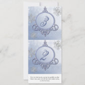 Winter Bruiloft Ornament Ontvangst Tafel Nummers Kaart (Voorkant)