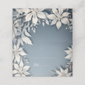 Winter bruiloft plaats kaart plaatskaartje (Buitenkant ongevouwen)