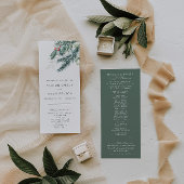 Winter bruiloft programma, vakantie bruiloft brief