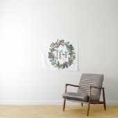 Winter Bruiloft Receptie Achtergrond Foto Booth Pr Wandkleed (In Situ (horizontaal))