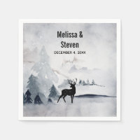 Winter bruiloft rendieren rustieke grijze Waterver