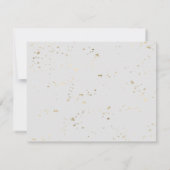 Winter bruiloft RSVP behuizing Kaart verguld (Achterkant)