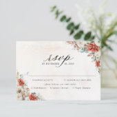 Winter Bruiloft RSVP Kaart (Staand voorkant)