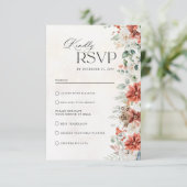 Winter Bruiloft RSVP Kaart (Staand voorkant)