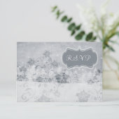 Winter bruiloft RSVP kaarten standaard 3,5 x 5 (Staand voorkant)