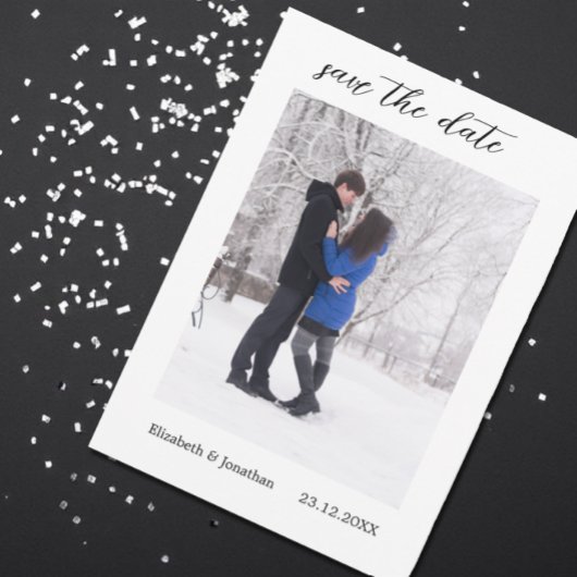 Winter Bruiloft Save The Date Kaart