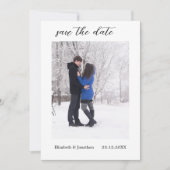 Winter Bruiloft Save The Date Kaart (Voorkant)
