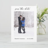 Winter Bruiloft Save The Date Kaart (Staand voorkant)