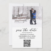 Winter Bruiloft Save The Date Kaart (Achterkant)