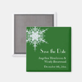 Winter Bruiloft Save the Date Magneet (Voorkant / Achterkant)