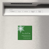 Winter Bruiloft Save the Date Magneet (Insitu (Vaatwasser))