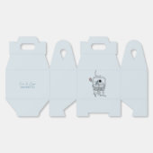 Winter bruiloft skiën tekening bedankdoosjes (Ongevouwen)