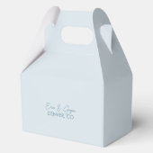 Winter bruiloft skiën tekening bedankdoosjes (Achterkant)