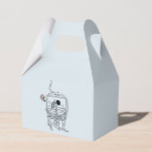 Winter bruiloft skiën tekening bedankdoosjes