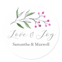 Winter bruiloft Stickers dank u eenvoudig