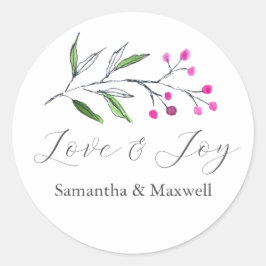 Winter bruiloft Stickers dank u eenvoudig