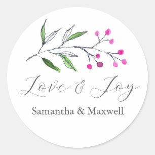 Winter bruiloft Stickers dank u eenvoudig