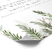 Winter Bruiloft Tafelblad Welkomstbord Poster (Hoek)