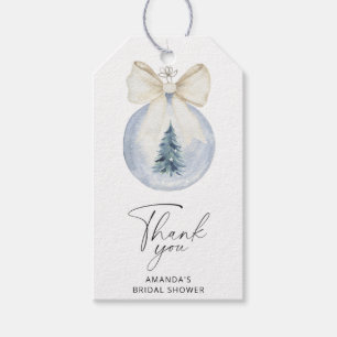 Winter bruiloft thank you tag cadeaulabel